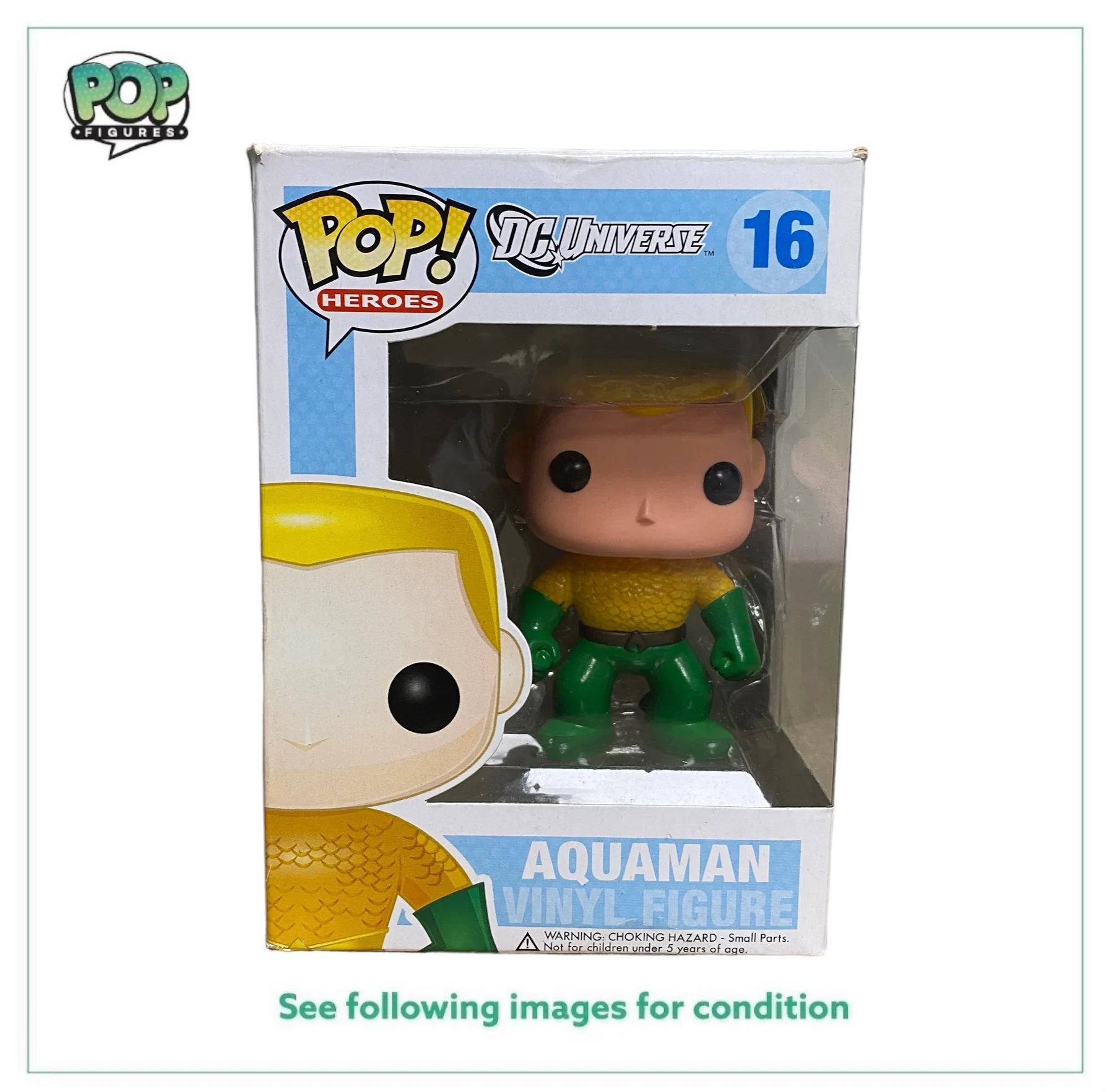 Aquaman #16 Funko Pop! - DC Universe - 2011 Pop! - Condition 6.5/10 - Image 3