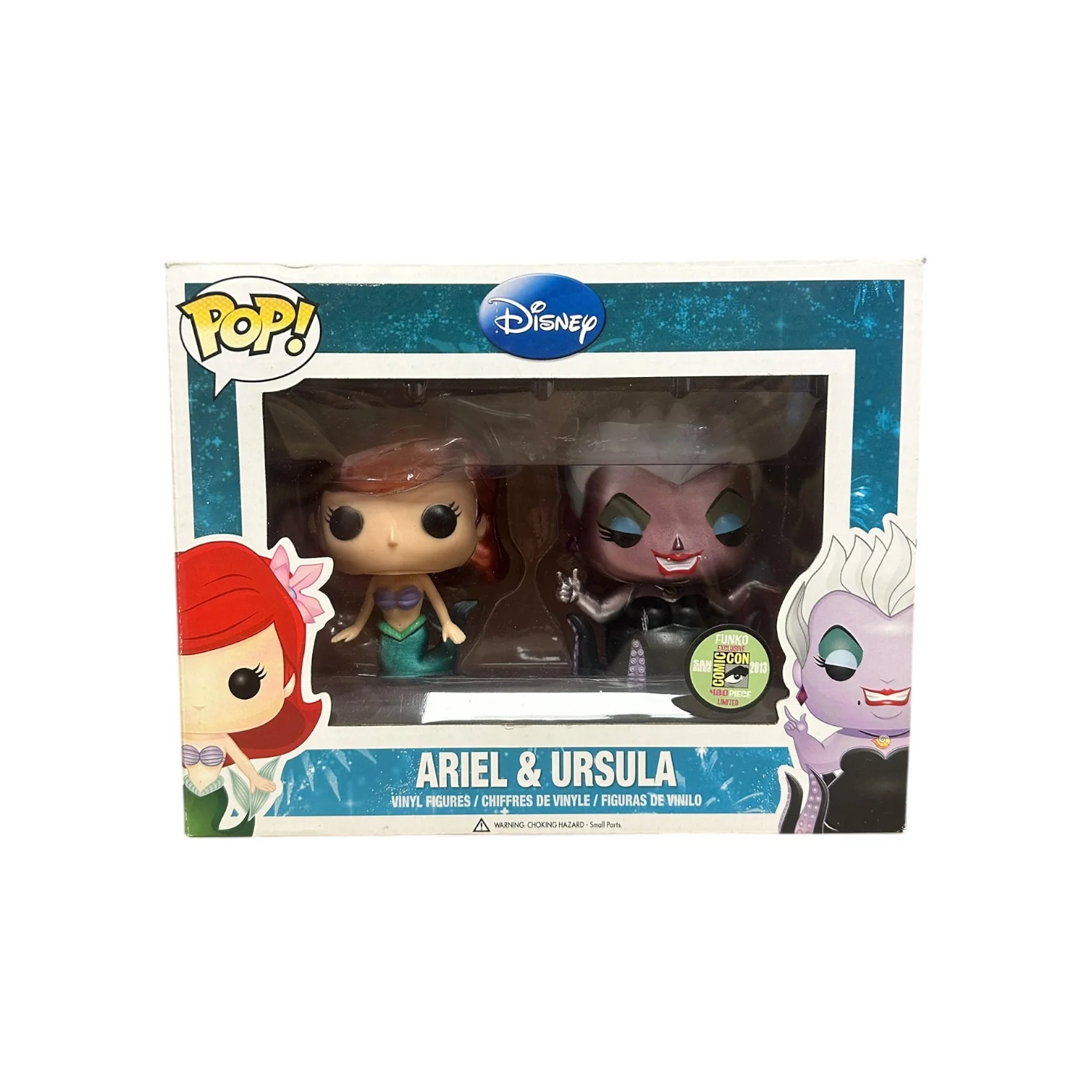 Ariel & Ursula (Metallic) 2 Pack Funko Pop! - Disney - SDCC 2013 Exclusive LE480 Pcs - Condition 6.5/10