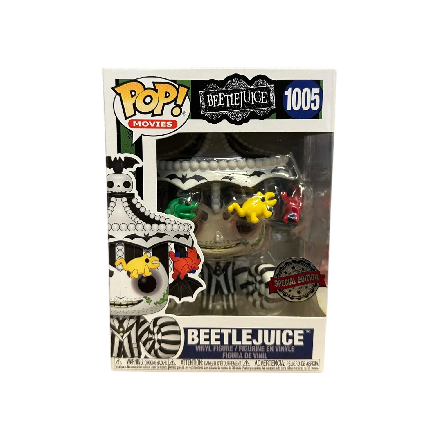 Beetlejuice #1005 (w/ Carousel) Funko Pop! - Beetlejuice - Special Edition - Condition 8.5/10