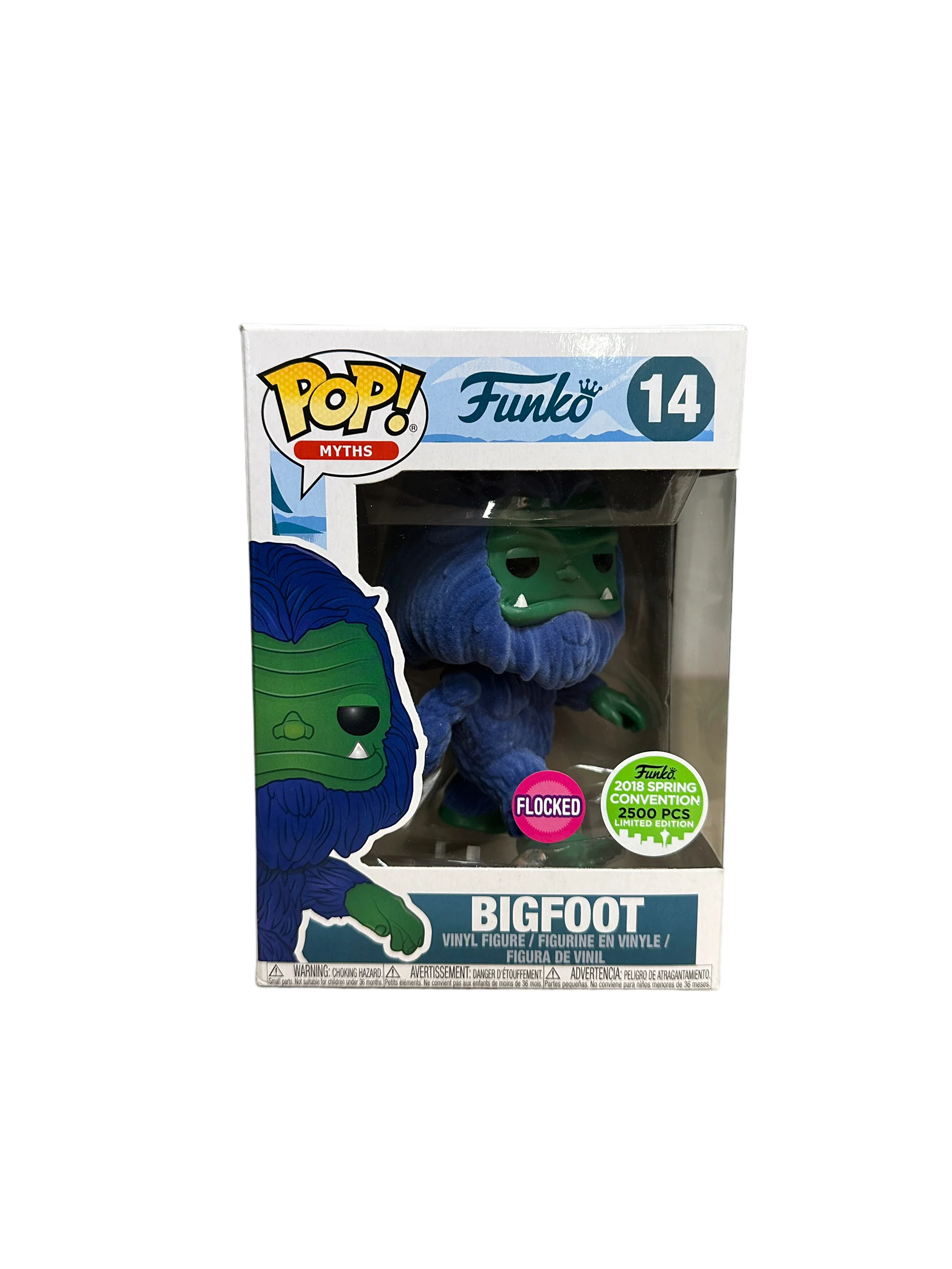 Bigfoot #14 (Blue / Green Flocked) Funko Pop! - Myths - ECCC 2018 Shared Exclusive LE2500 Pcs - Condition 8.5/10 - Image 2