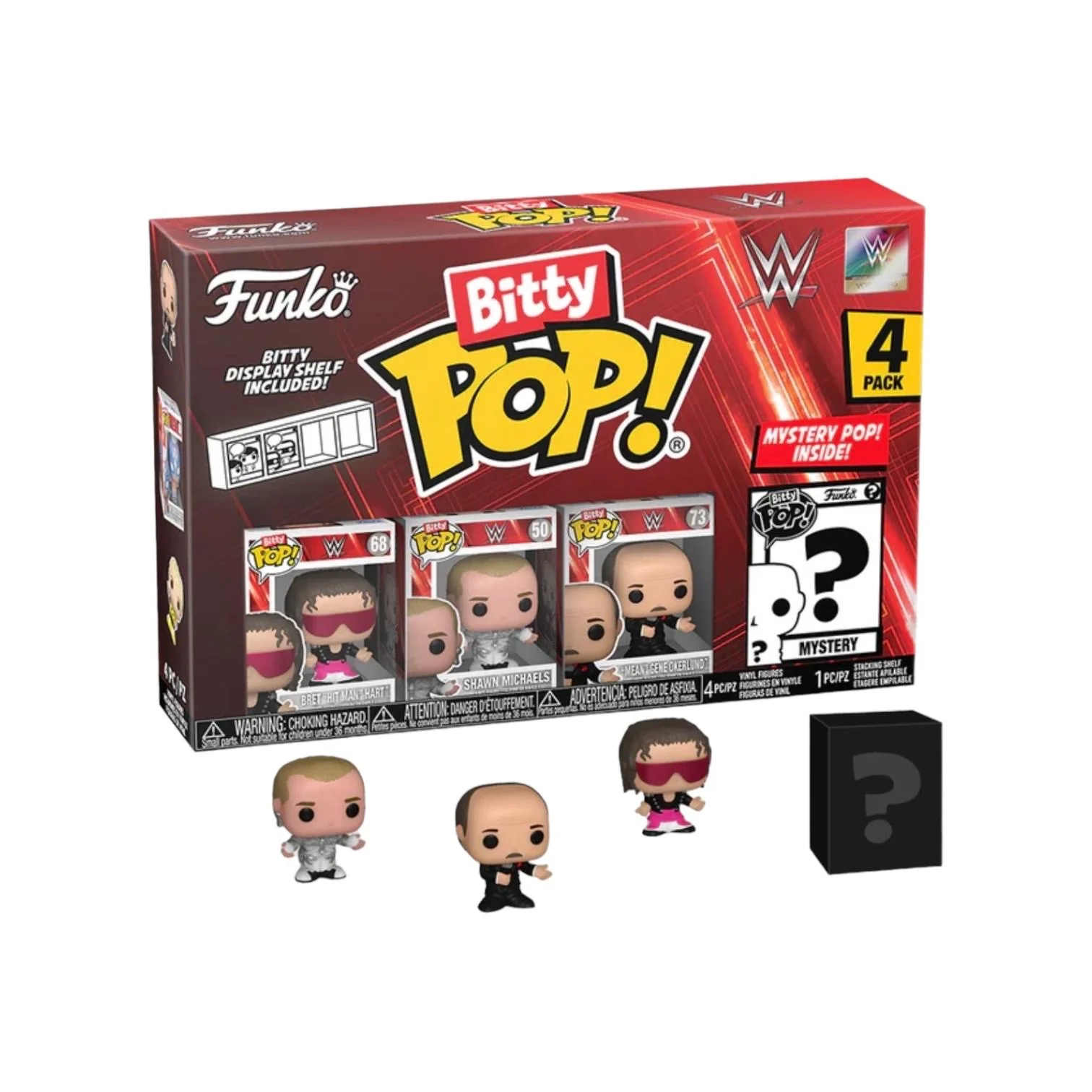 Bret "Hit Man" Hart 4 Pack Bitty Funko POP! - WWE - Chance Of Chase