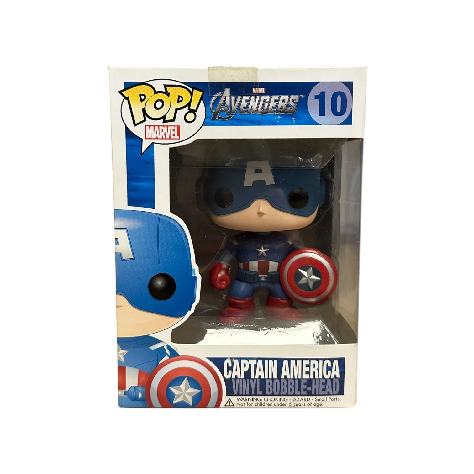 Captain America #10 (Vinyl Bobble-Head) Funko Pop! - The Avengers - 2012 Pop! - Condition 7/10