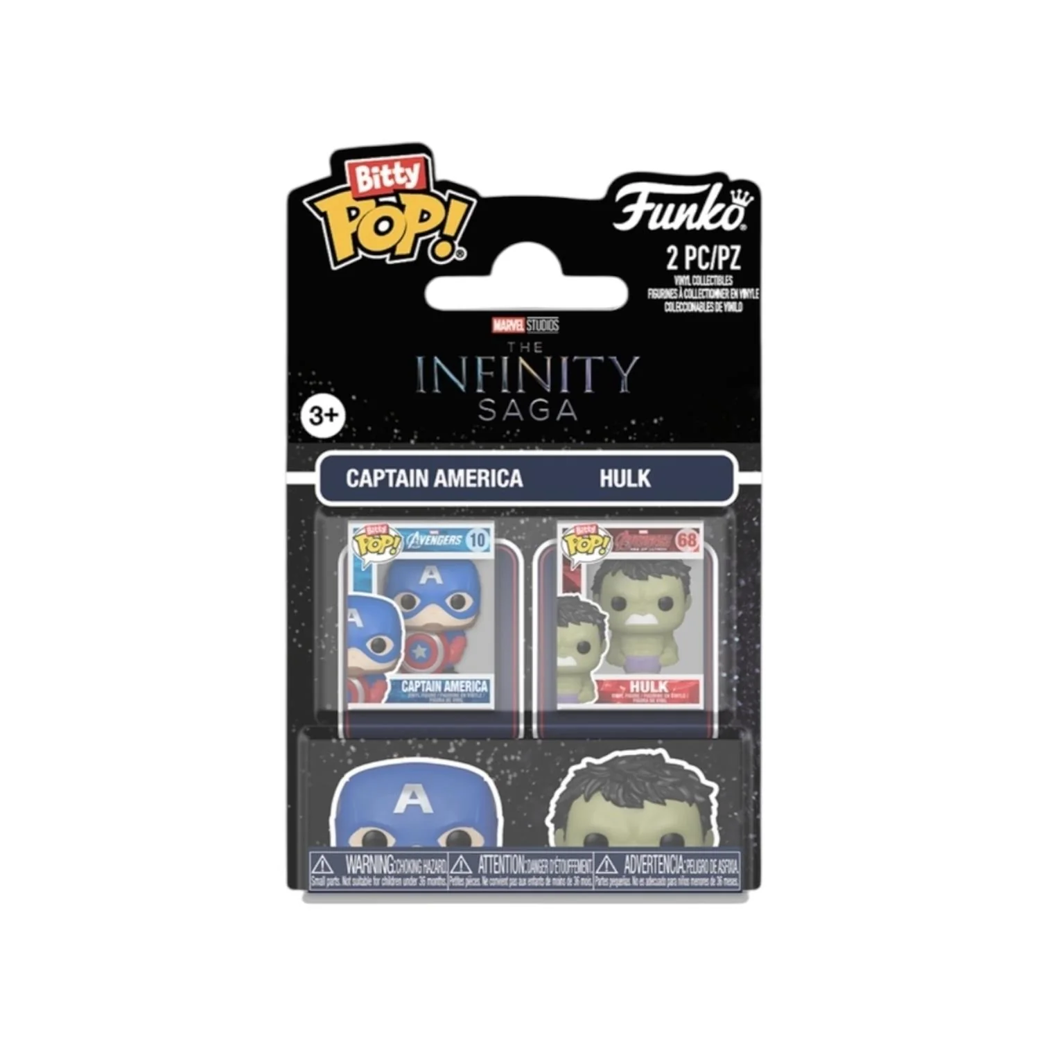 Captain America and Hulk 2 pack Bitty Pop - The Infinity Saga - PREORDER