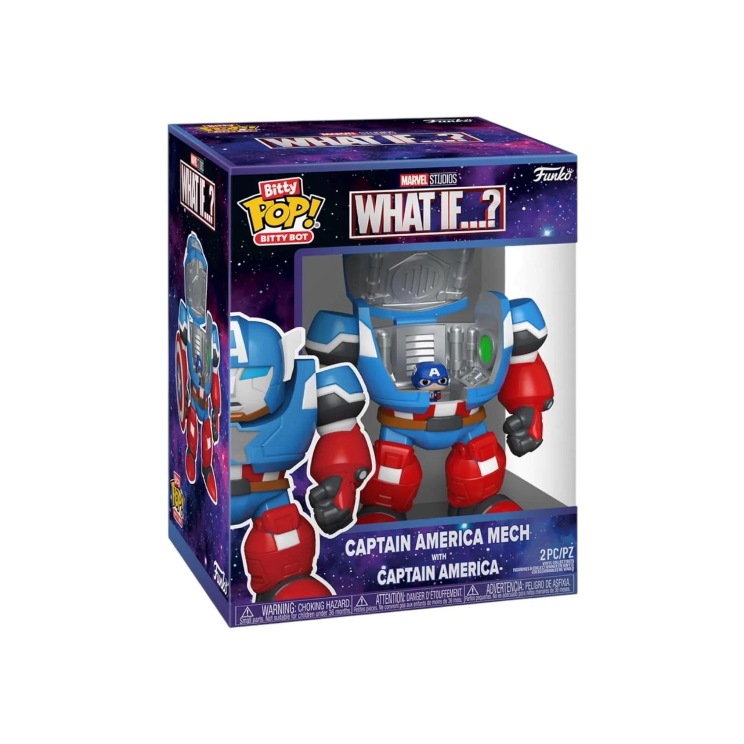 Captain America Mech & Captain America Funko Pop! Bitty Bots - What If...?