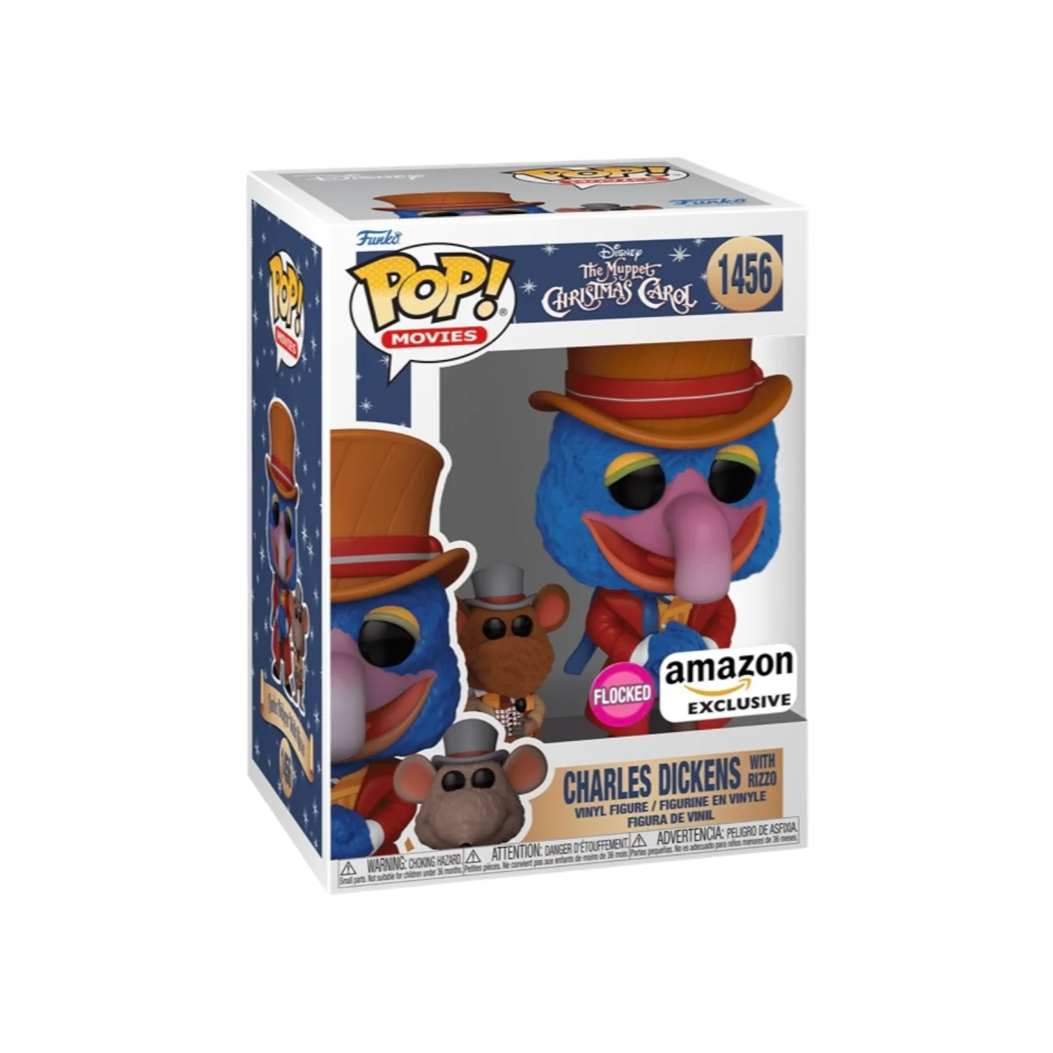 Charles Dickens with Rizzo #1456 (Flocked) Funko Pop! - The Muppet Christmas Carol - Amazon Exclusive
