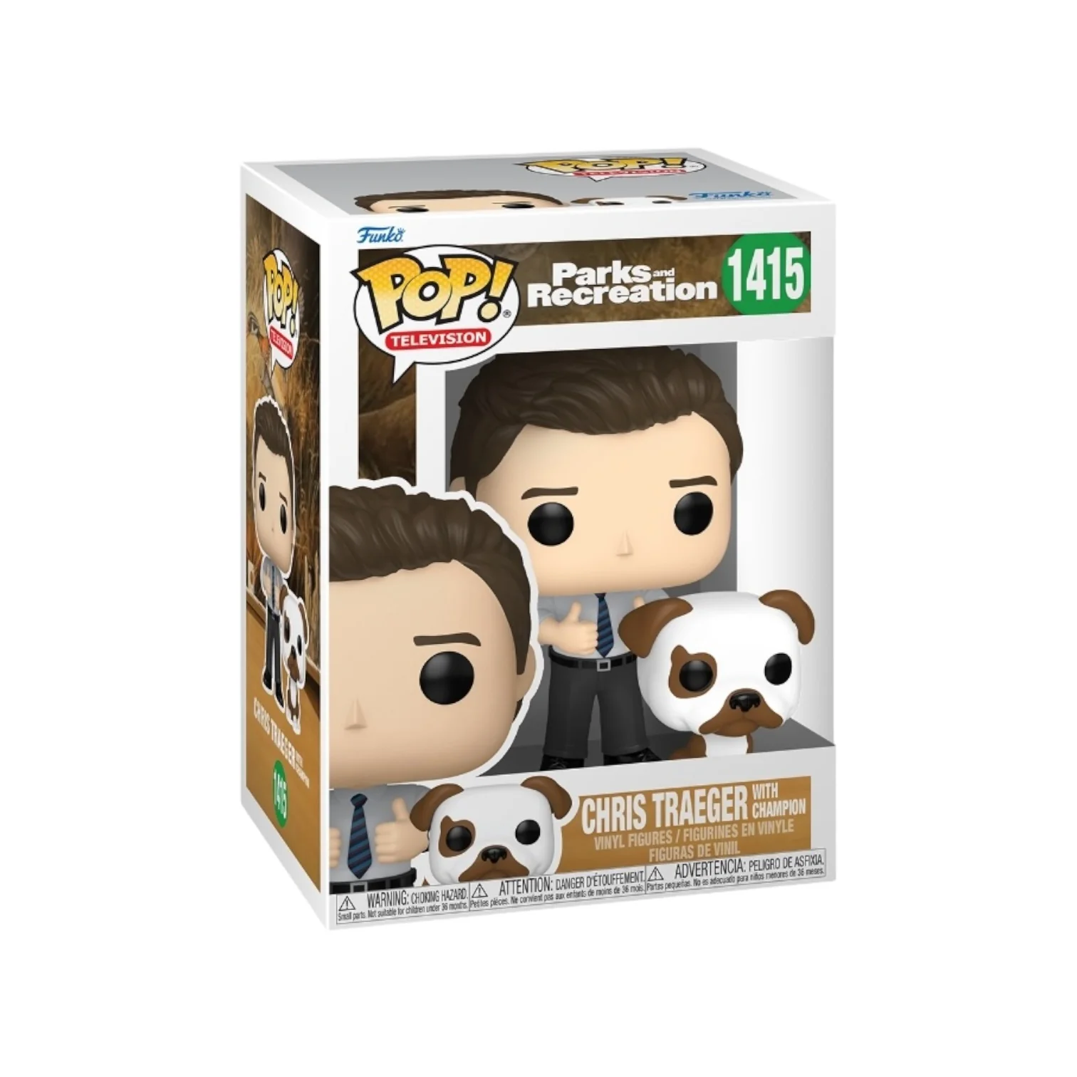 Chris Traegar with Champion #1415 Funko Pop! - Parks and Recreation