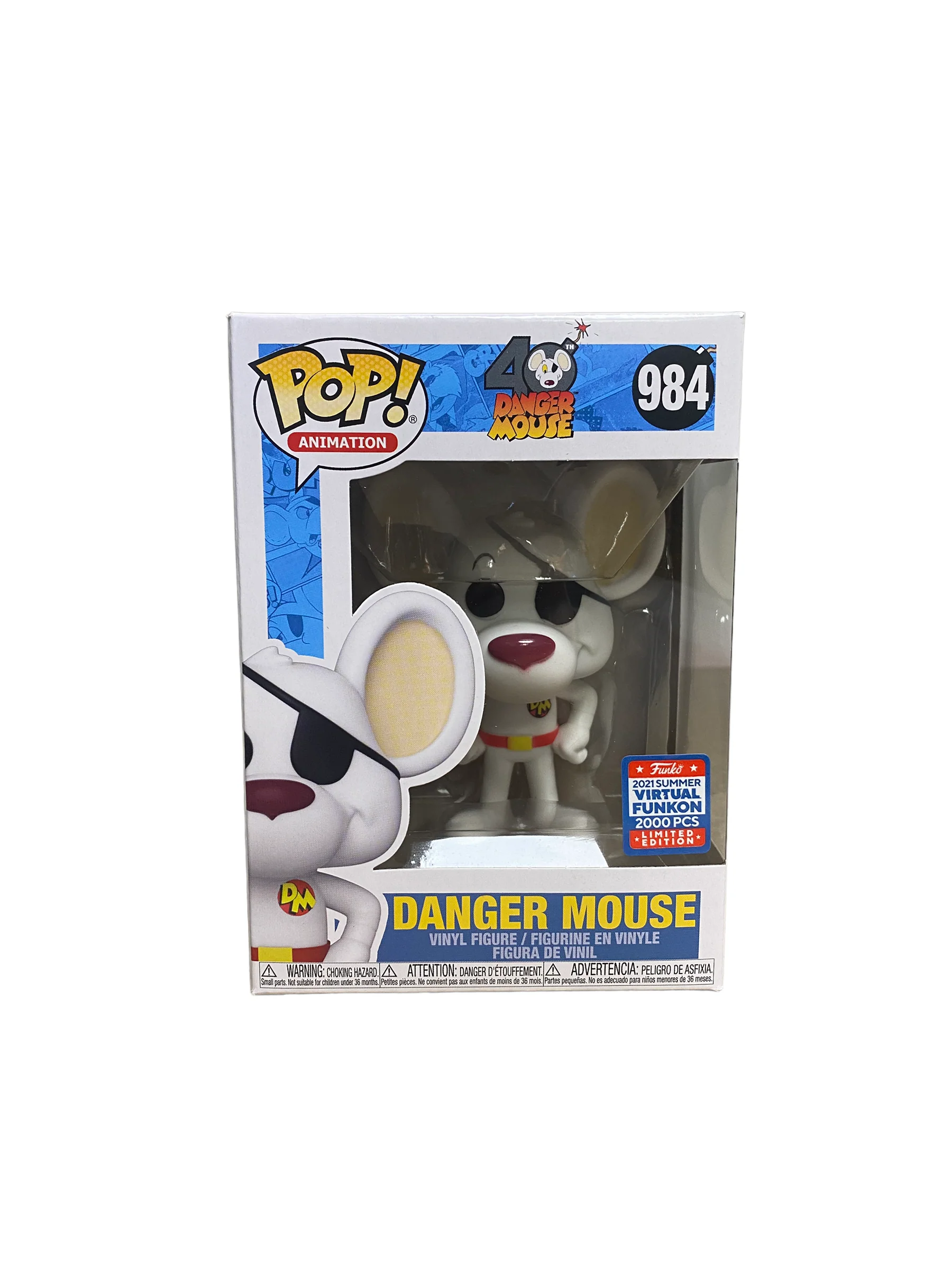 Danger Mouse #984 Funko Pop! - Danger Mouse - Virtual Funkon 2021 Official Convention Exclusive LE2000 Pcs - Condition 9.5/10 - Image 2
