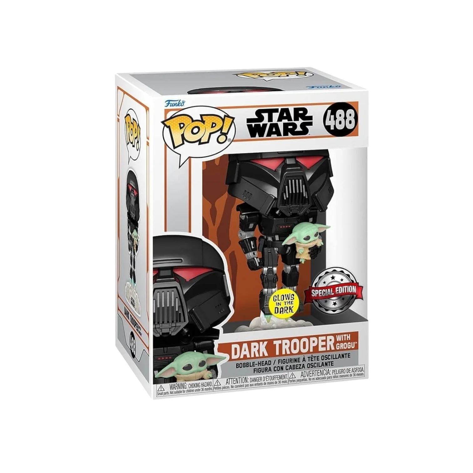 Dark Trooper with Grogu GITD #488 Funko Pop! - Star Wars - Special Edition