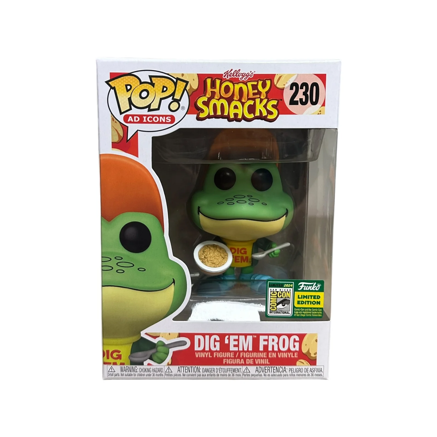 Dig 'em Frog #230 Funko Pop! - Honey Smacks - SDCC 2024 Official Convention Exclusive - Condition 8.5/10