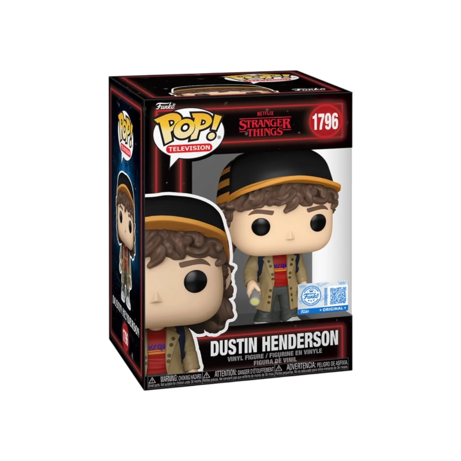 Dustin Henderson #1796 (w/ Flashlight) Funko Pop! - Stranger Things - Funko Exclusive