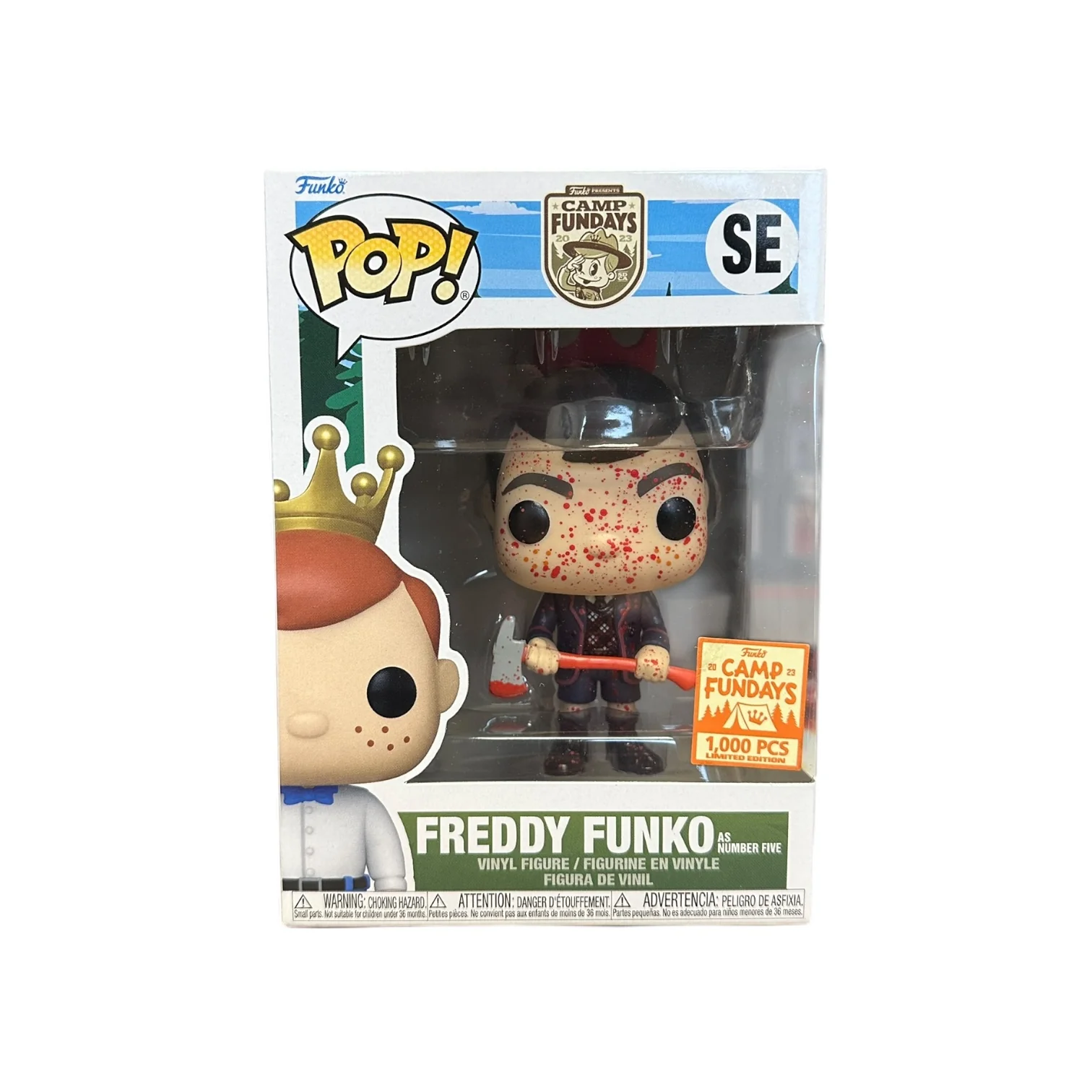Freddy Funko as Number Five (Bloody) Funko Pop! - The Umbrella Academy - Camp Fundays 2023 Online Edition LE1000 Pcs - Condition 8.5/10
