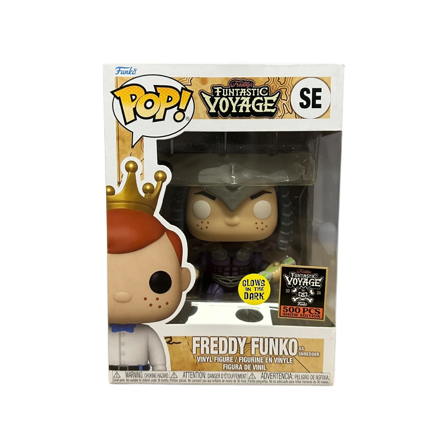 Freddy Funko as Shredder (Glows in the Dark) Funko Pop! - Teenage Mutant Ninja Turtles - Freddy's Funtastic Voyage 2024 Show Edition LE500 Pcs - Condition 8.75/10