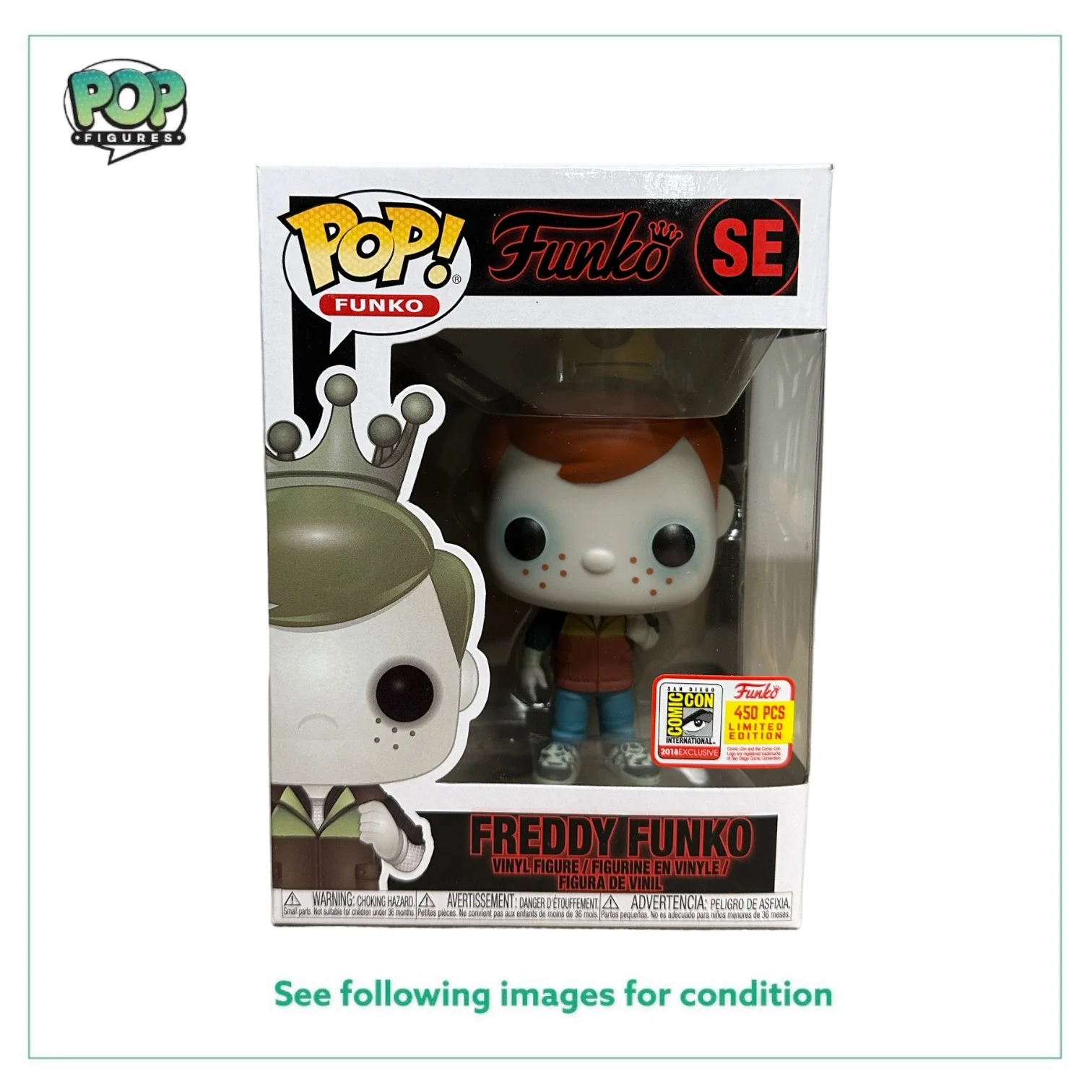 Freddy Funko as Upside Down Will Funko Pop! - SDCC 2018 Exclusive LE450 Pcs - Condition 8.75/10