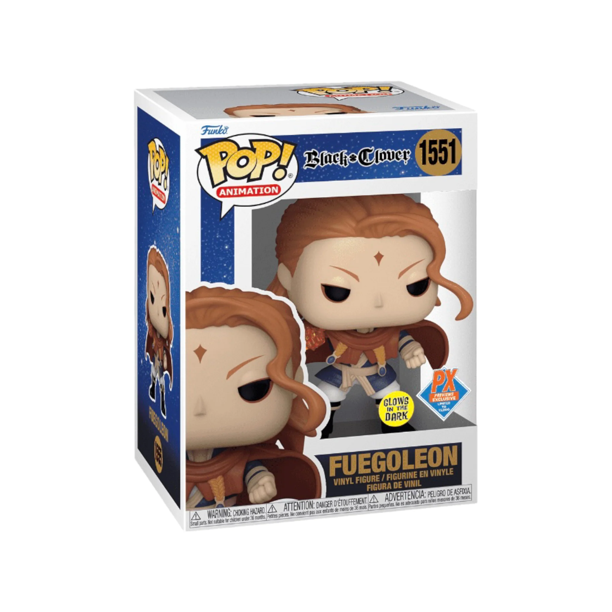 Fuegoleon #1555 (Glows in the Dark) Funko Pop! - Black Clover - PX Previews Exclusive LE15000 Pcs