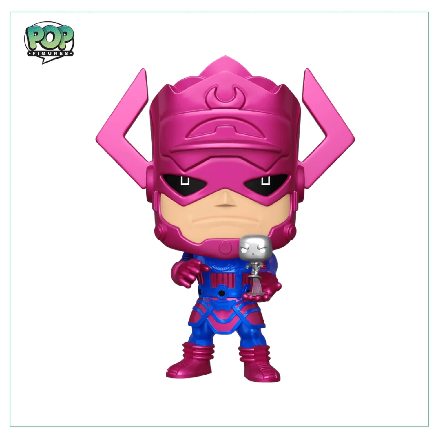 Galactus with Silver Surfer #809 10" Funko Pop! - Marvel Fantastic Four - Metallic - PX Preview - Image 2