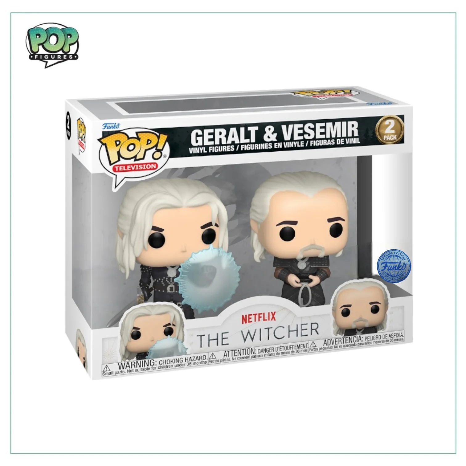 Geralt & Vesemir 2 Pack Funko Pop - The Witcher - Special Edition