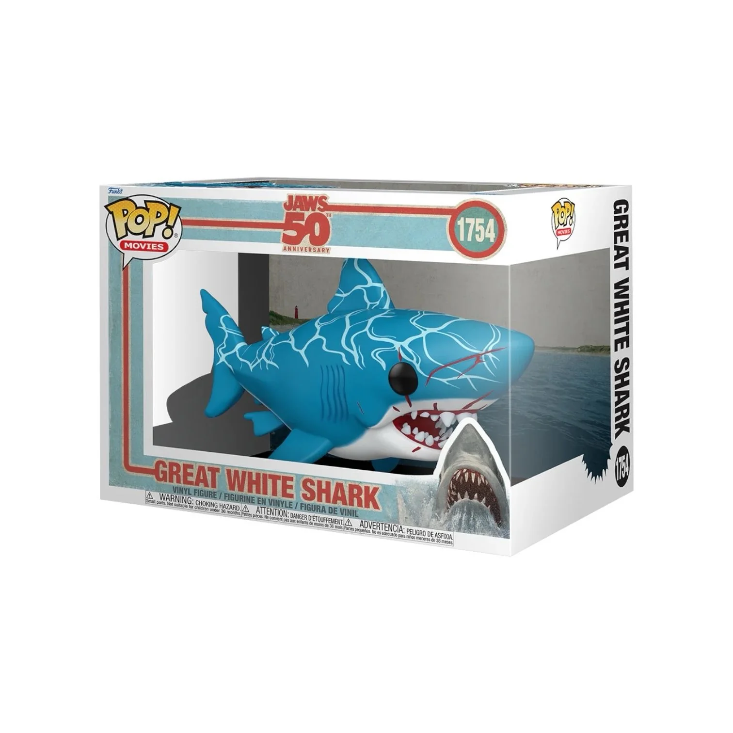 Great White Shark #1754 Funko Pop Super - Jaws: 50th Anniversary - PREORDER