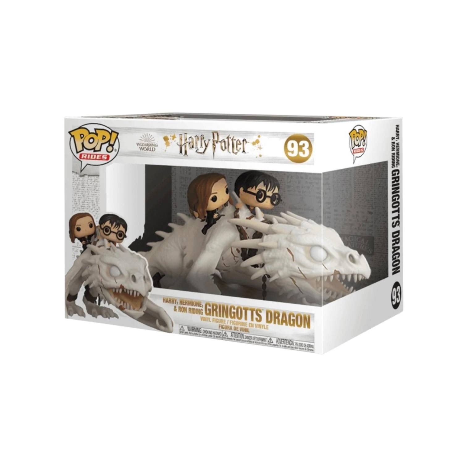 Harry, Hermione, Ron riding Gringotts Dragon Funko Pop Ride - Harry Potter