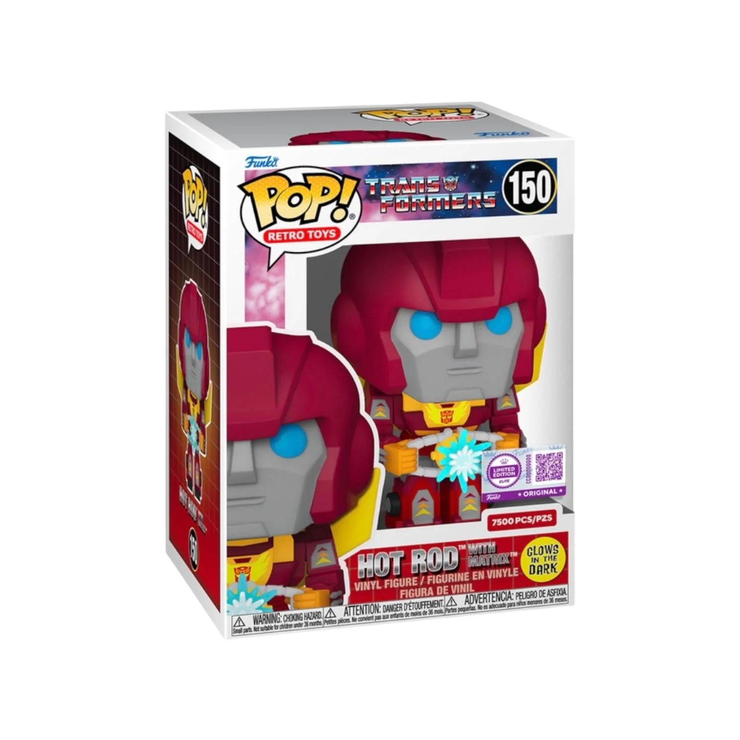 Hot-Rod with Matrix #150 (Glows in the Dark) Funko Pop! - Transformers - Funko Elite Exclusive LE7500 Pcs