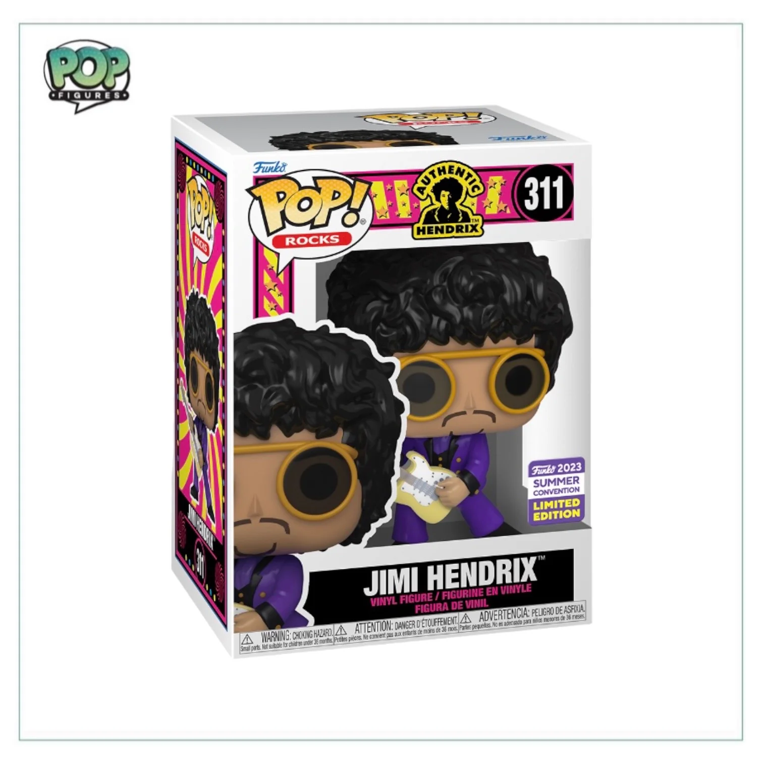 Jimi Hendrix #311 Funko Pop! - Rocks - SDCC 2023 Shared Exclusive
