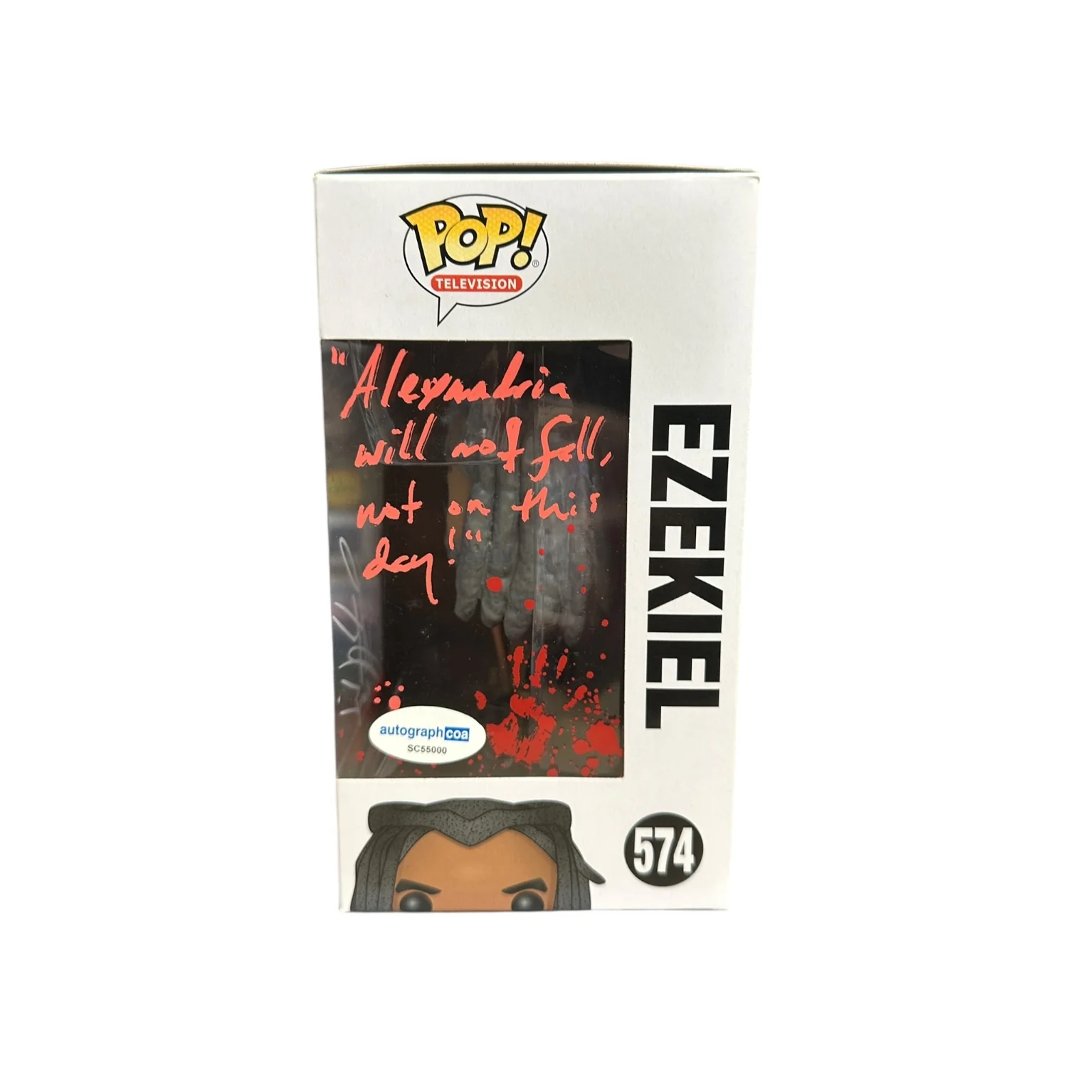 Khary Payton Signed Ezekiel #574 Funko Pop! - The Walking Dead - Condition 9/10 - ACOA Authenticated - Image 2