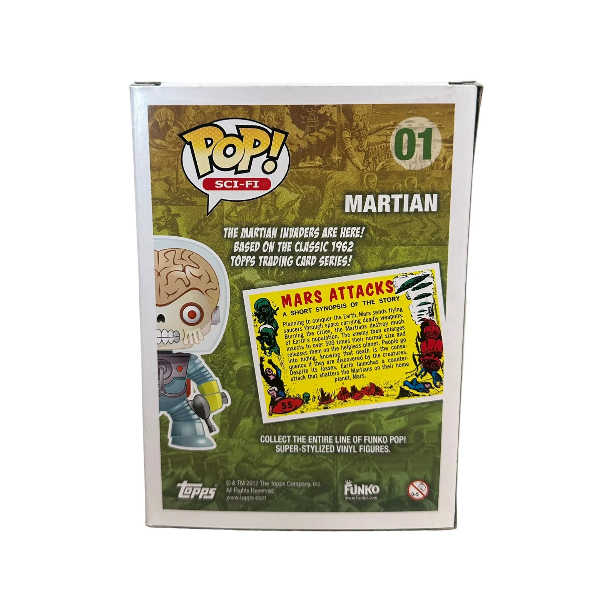 Martian #01 (Glows in the Dark) Funko Pop! - Mars Attacks - SDCC 2012 Exclusive LE480 Pcs - Condition 7.5/10 - Image 3