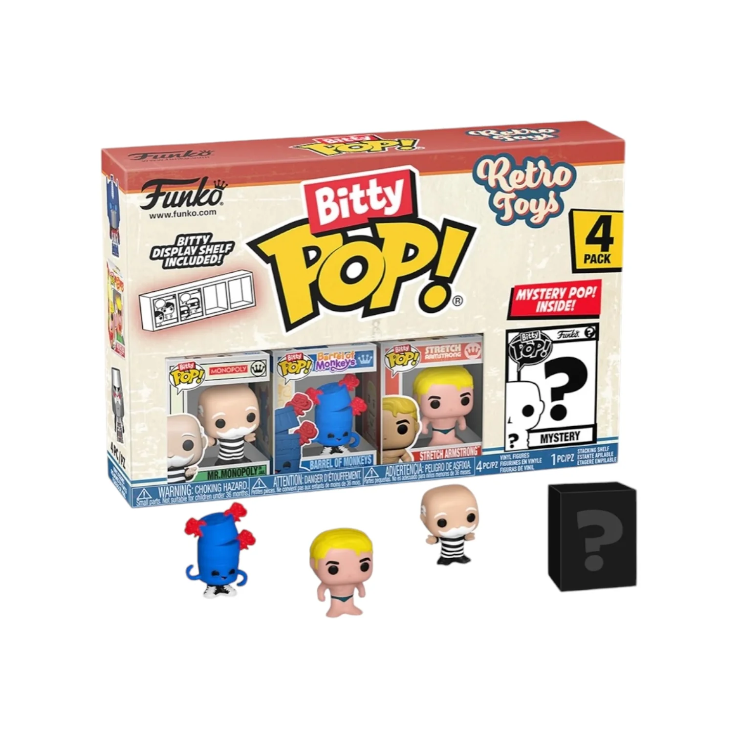 Mr Monopoly 4 Pack Funko Bitty Pop! - Retro Toys