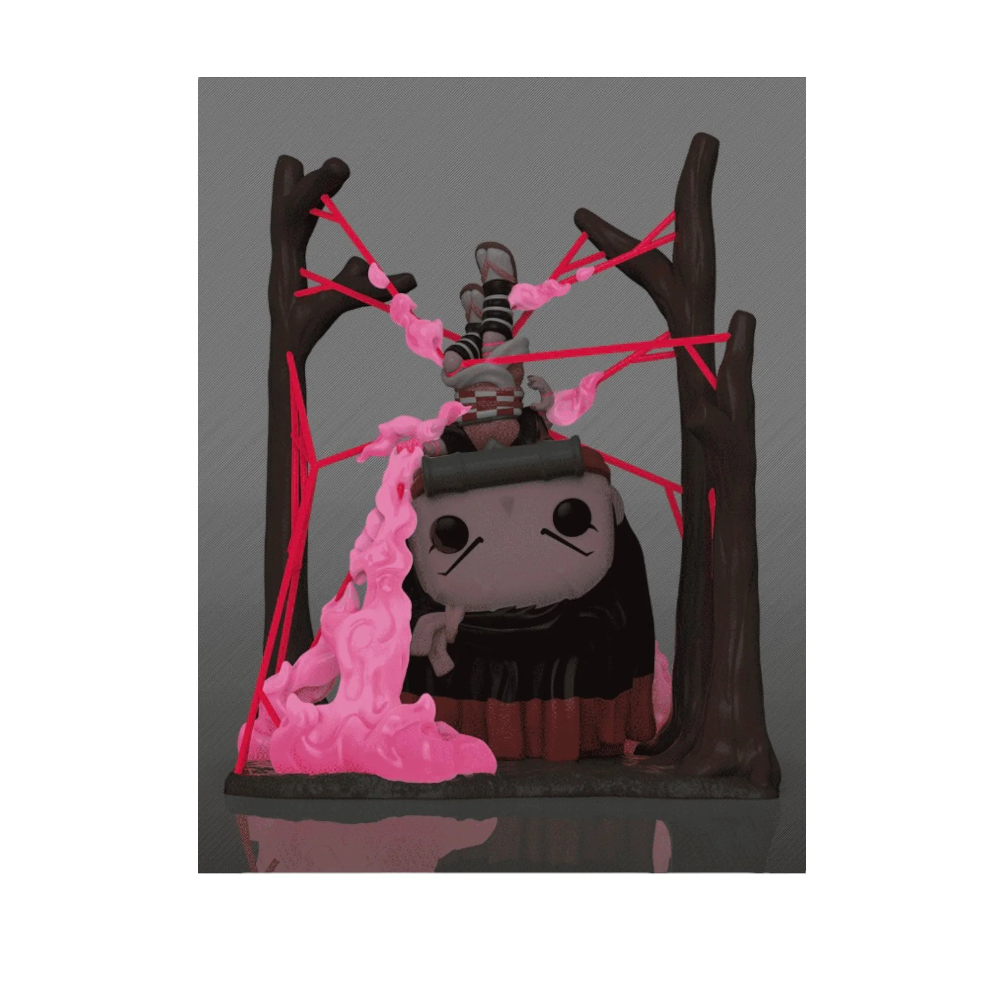 Nezuko Kamado in Web #1418 (Glows in the Dark) Deluxe Funko Pop! - Demon Slayer - Funko Special Edition - Image 2