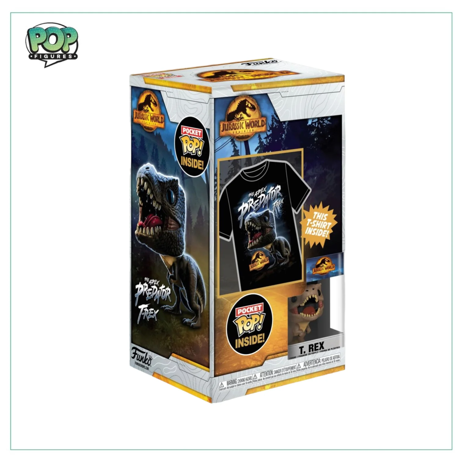 Pocket Pop! & Tee - The Apex Predator T-Rex - Jurassic World Dominion - Image 2