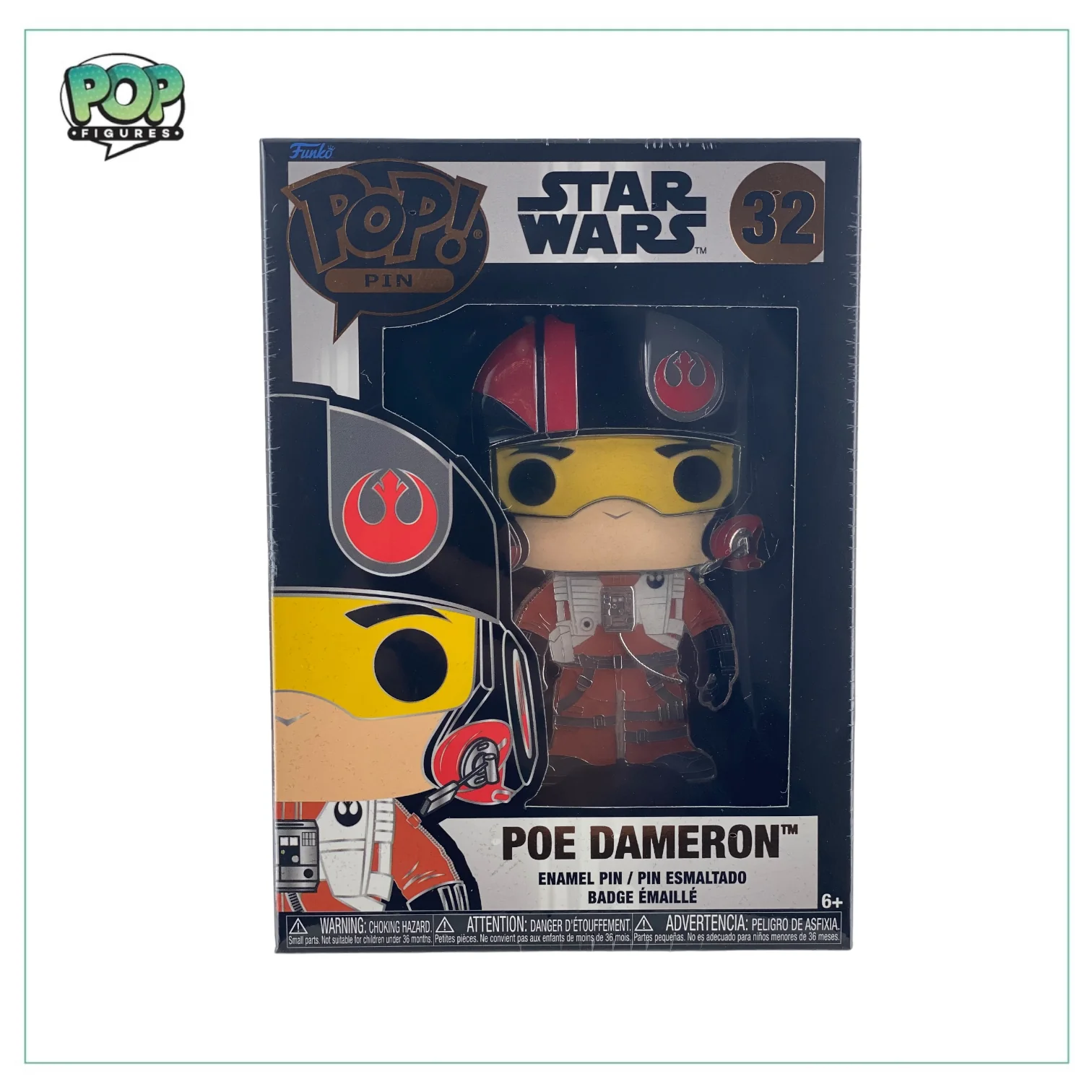 Poe Dameron #32 Enamel Pop! Pin - Star Wars