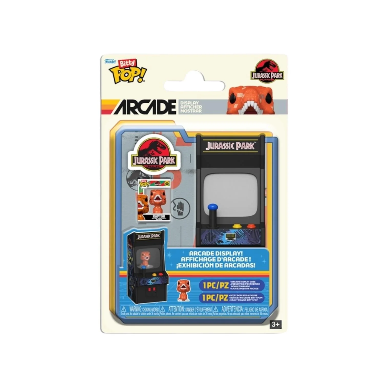 Raptor 8-bit Bitty Arcade Cabinet Funko Pop - Jurassic Park - PREORDER
