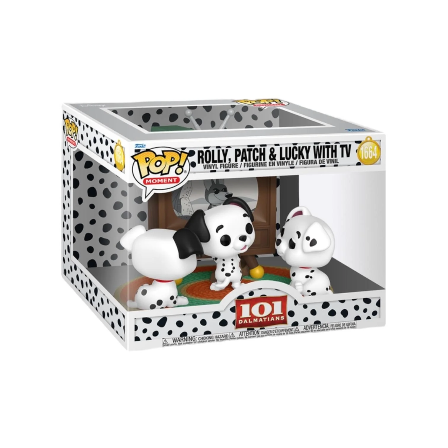 Rolly, Patch & Lucky with TV #1664 Funko Pop Moment - 101 Dalmatians