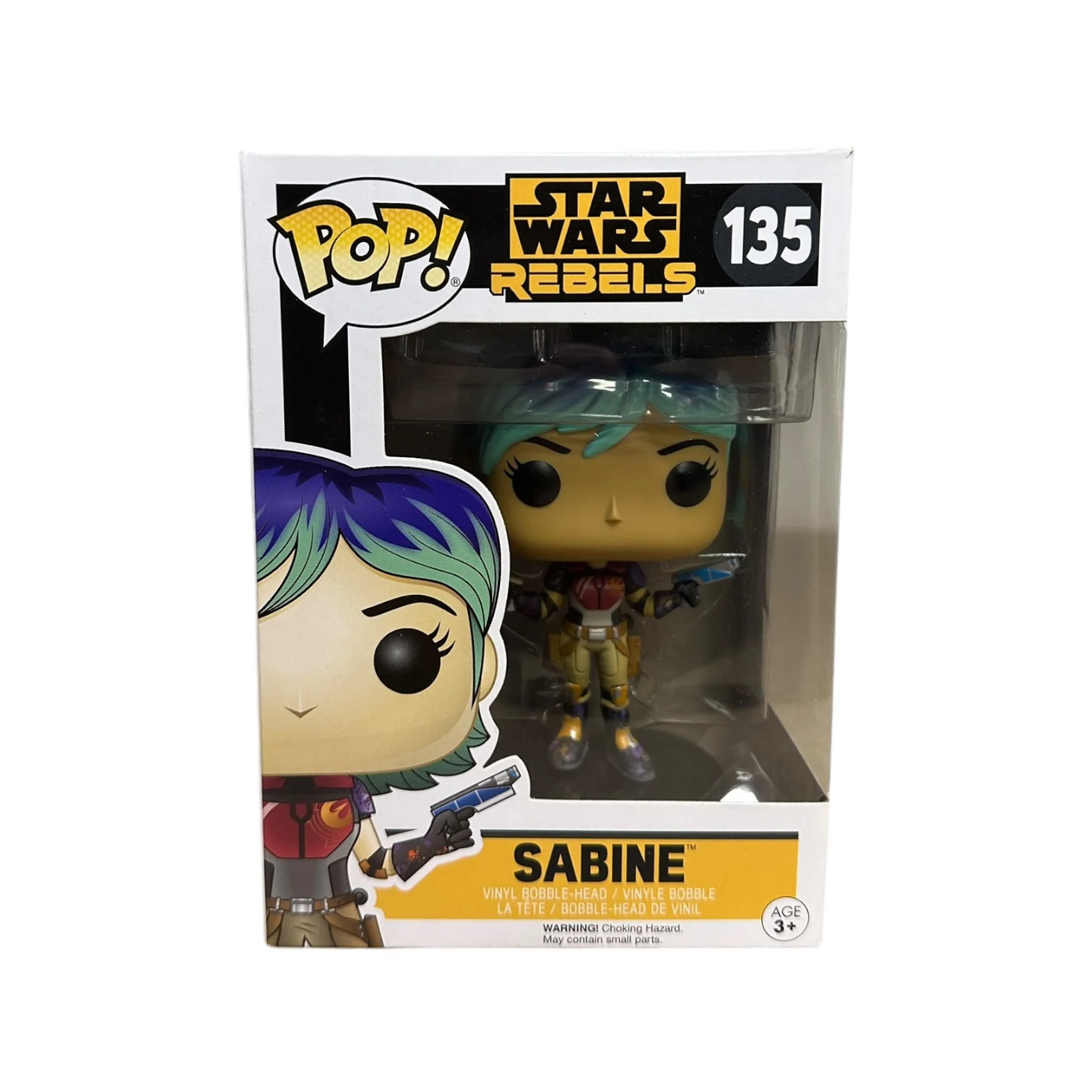 Sabine #135 (Unmasked) Funko Pop! - Star Wars: Rebels - 2016 Pop! - Condition 8.5/10
