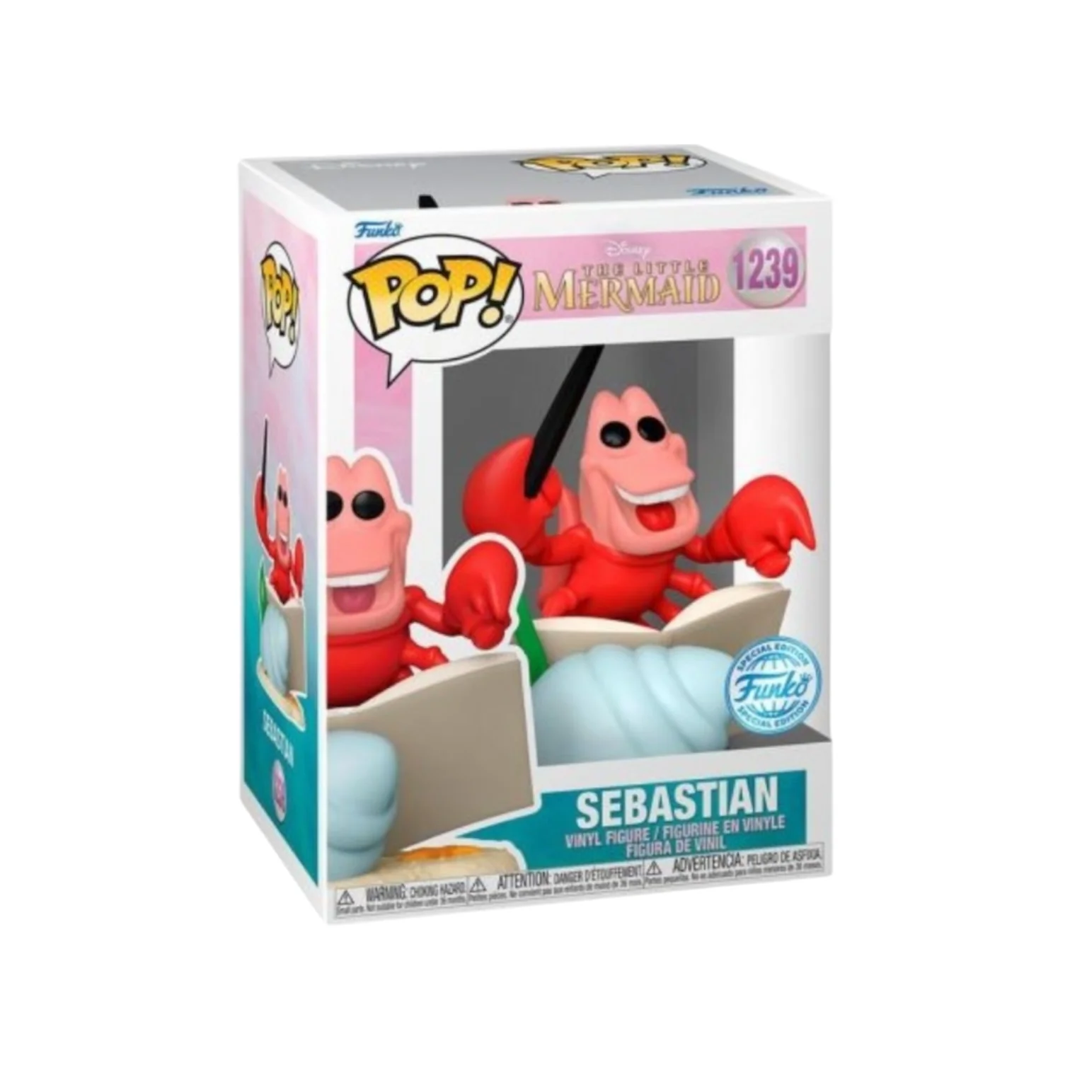 Sebastian #1239 (Conductor) Funko Pop! - The Little Mermaid - Pop Figures Exclusive - Special Edition - Image 2