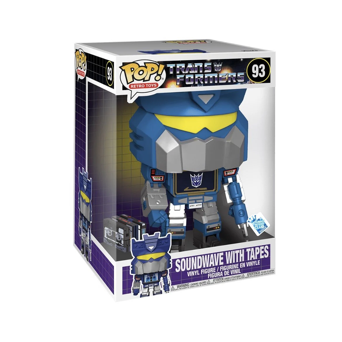 Soundwave With Tapes #93 Deluxe 10” Funko Pop! Transformers - GameStop Exclusive