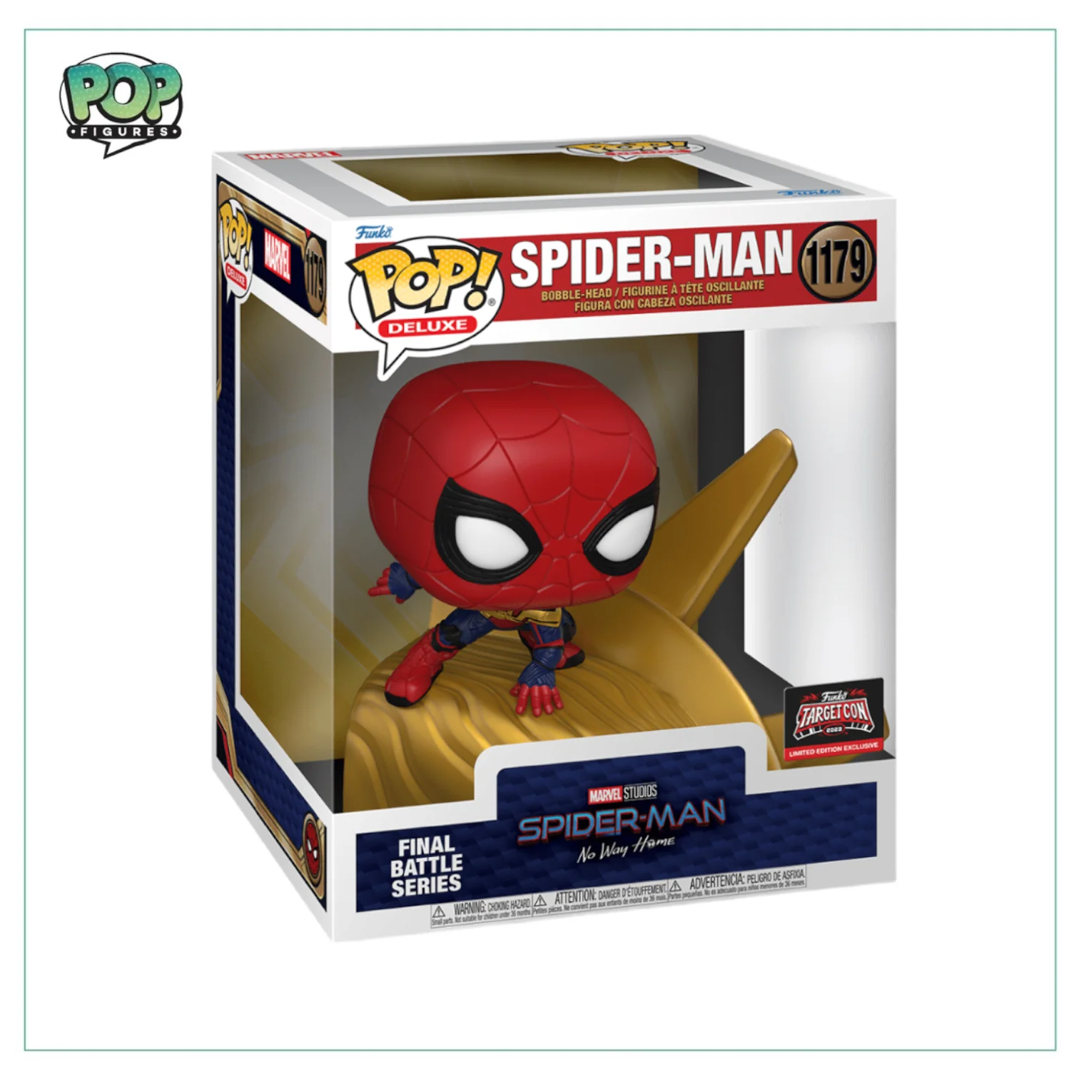 Spider-Man #1179 6" Deluxe Funko Pop! - Spider-Man No Way Home - Target Con 2023 Exclusive