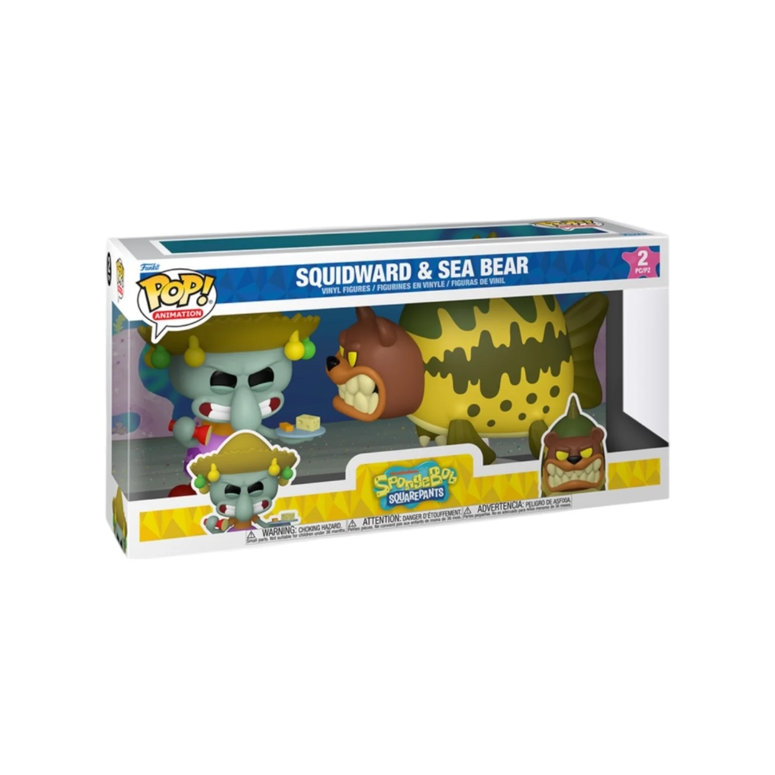 Squidward & Sea Bear 2 pack Funko Pop - Spongebob Squarepants - PREORDER