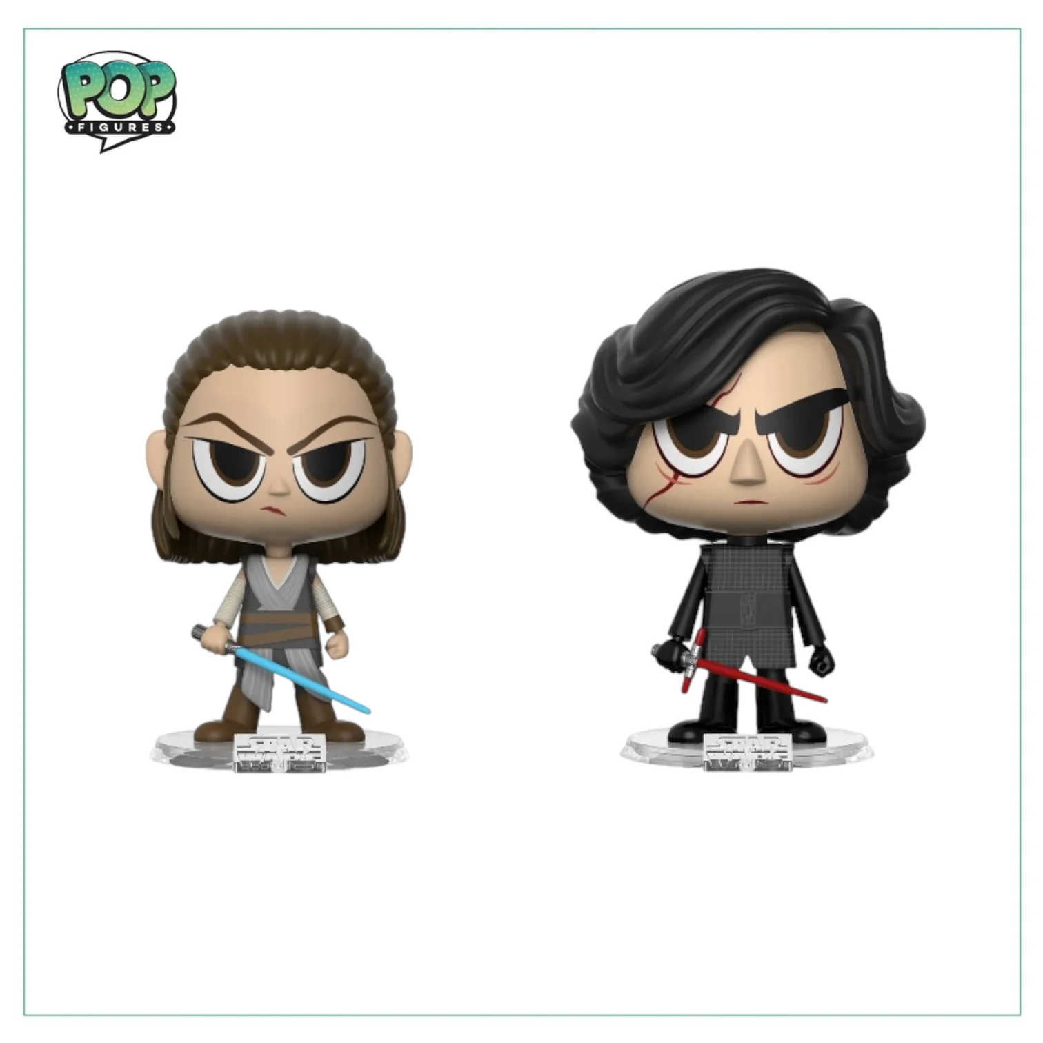 Rey and Kylo Ren 2 Pack Funko Vnyl. - Star Wars - Image 2