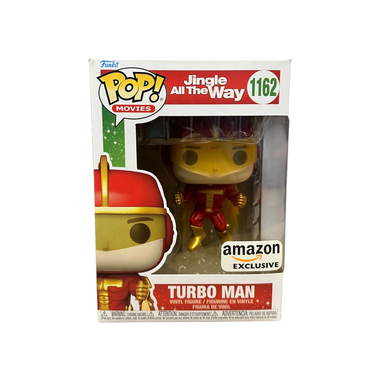 Turbo Man #1162 (Flying) Funko Pop! - Jingle All the Way - Amazon Exclusive - Condition 8.5/10