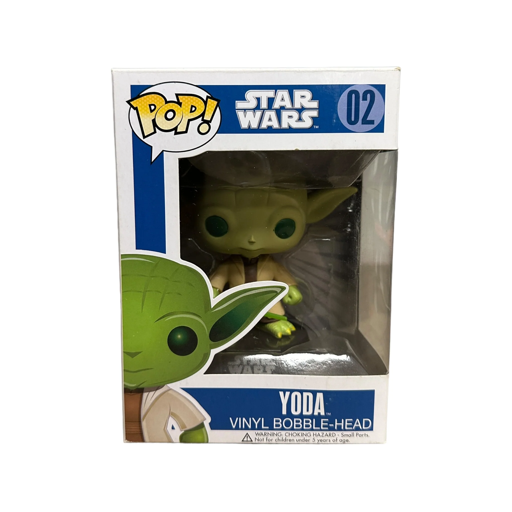 Yoda #02 (Large Writing) Funko Pop! - Star Wars - 2013 Pop! - Condition 6.5/10