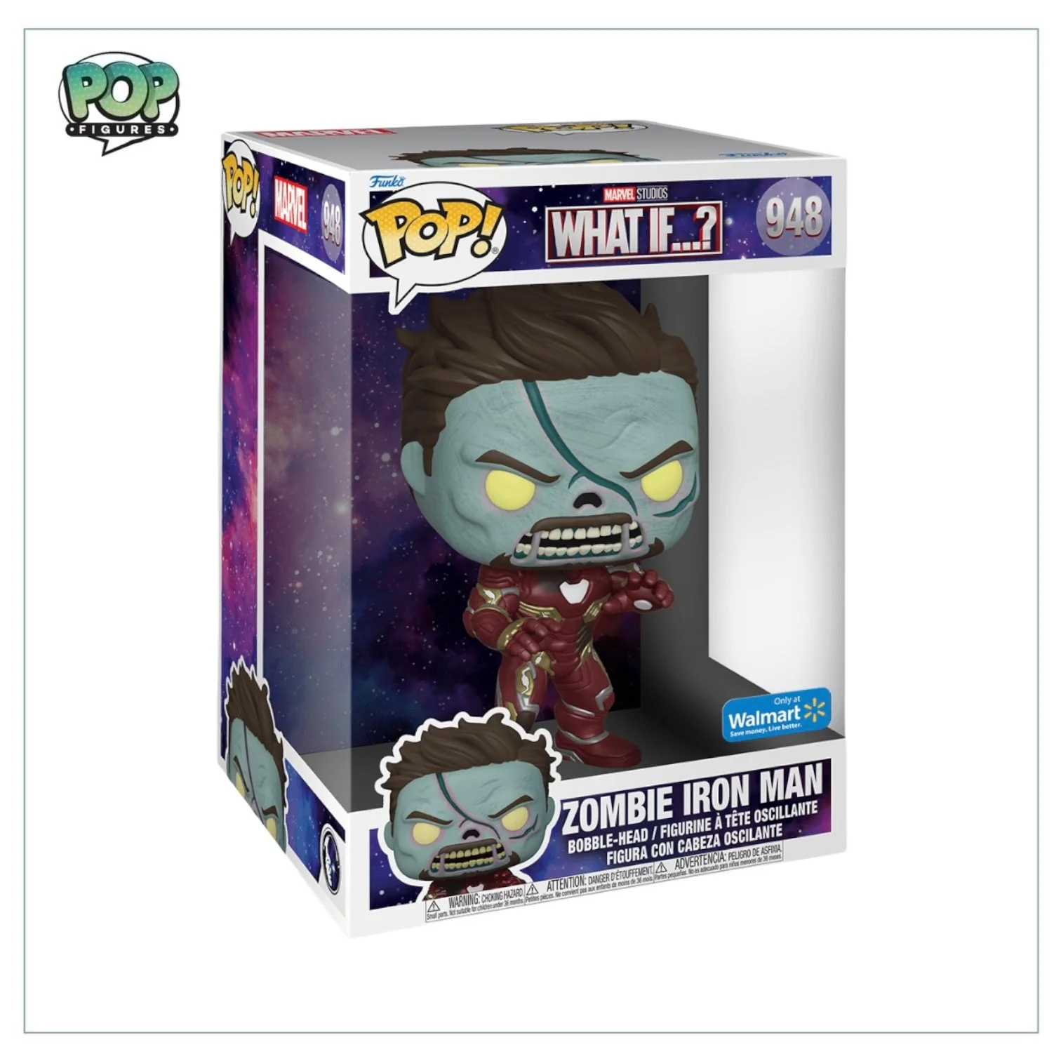 Zombie Iron Man #948 Deluxe 10” Funko Pop! Marvel What If…? Walmart Exclusive